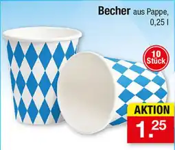 Zimmermann Becher aus Pappe Angebot