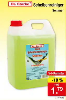 Zimmermann Dr. Starke Auto Scheibenreiniger Sommer Angebot