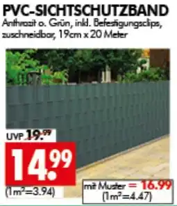 Wreesmann PVC-SICHTSCHUTZBAND Anthrazit o. Grün Angebot