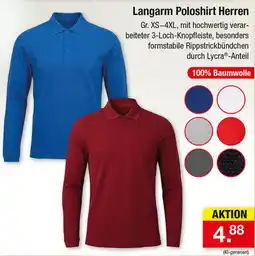 Zimmermann Langarm Poloshirt Herren Angebot