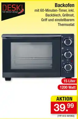 Zimmermann Backofen DESKI Angebot