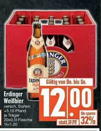 Edeka Erdinger Weißbier Angebot