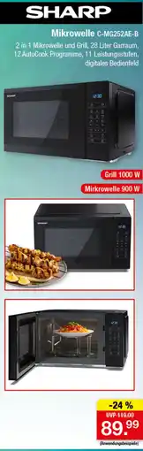 Zimmermann SHARP Mikrowelle C-MG252AE-B Angebot