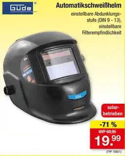 Zimmermann Güde Automatikschweißhelm Angebot