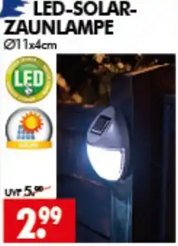 Wreesmann LED-SOLAR-ZAUNLAMPE Angebot