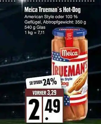 Edeka Meica Trueman's Hot-dog Angebot