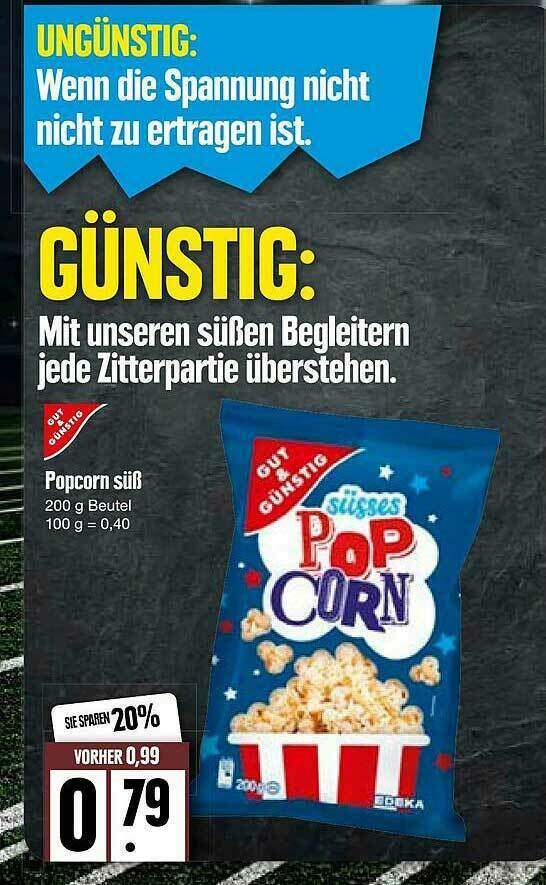 Gut & Günstig Popcorn Süß Angebot bei Edeka