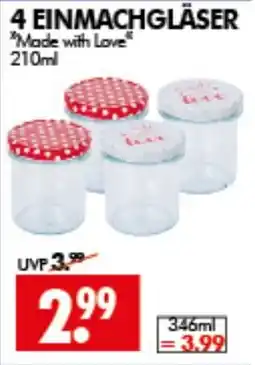 Wreesmann 4 EINMACHGLÄSER Angebot
