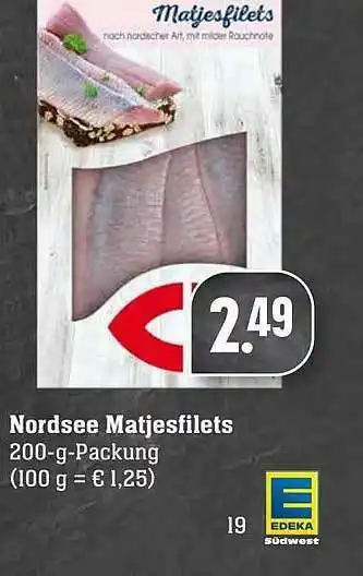 Edeka Nordsee Matjesfilets Angebot