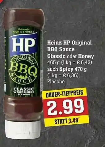 Edeka Heinz Hp Original Bbq Sauce Classic Oder Honey Oder Spicy Angebot