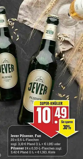 Edeka Jever Pilsener, Fun Oder Pilsener Angebot