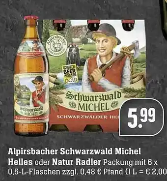 Edeka Alpirsbacher Schwarzwald Michel Helles Oder Natur Radler Angebot