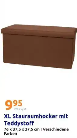 Action XL Stauraumhocker mit Teddystoff Angebot