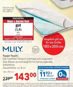 Matratzen Concord MLILY Topper Touch Angebot