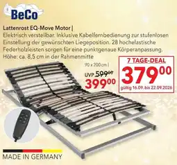 Matratzen Concord BeCo Lattenrost EQ-Move Motor Angebot