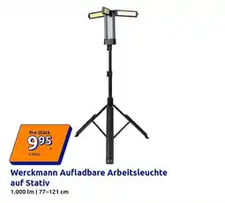 Action Werckmann Aufladbare Arbeitsleuchte auf Stativ Angebot