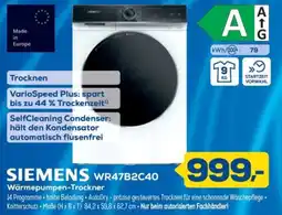Euronics XXL SIEMENS WR47B2C40 Wärmepumpen-Trockner Angebot