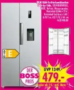 Möbel Boss Kühl-Gefrierkombination Side-by-Side Angebot