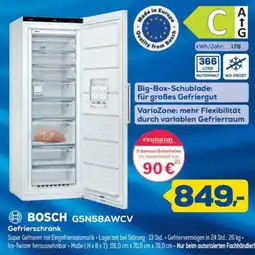 Euronics XXL BOSCH GSN58AWCV Gefrierschrank Angebot