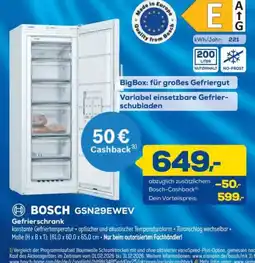 Euronics XXL BOSCH GSN29EWEV Gefrierschrank Angebot