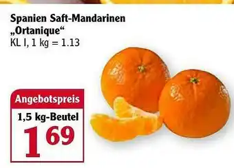 Globus Spanien Saft-mandarinen „ortanique“ Angebot