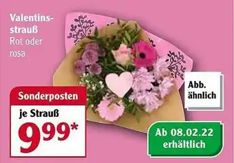 Globus Valentinsstrauß Angebot