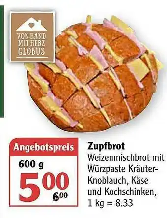 Globus Zupfbrot Angebot