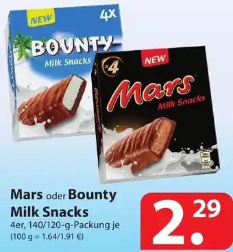 Famila Nord Ost Mars oder Bounty Milk Snacks 140/120g Angebot