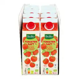 Netto Marken-Discount BioBio Tomatensaft mit Meersalz 1 Liter, 8er Pack Angebot
