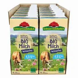 Netto Marken-Discount Schwarzwaldmilch Bio lactosefreie H-Milch 1,5% 1 Liter, 12er Pack Angebot