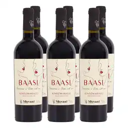 Netto Marken-Discount BAASI Kindzmarauli lieblicher Rotwein 11,5 % vol 6 x 0,75 Liter Angebot