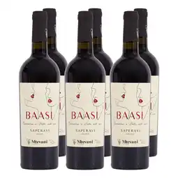 Netto Marken-Discount BAASI Saperavi Trockener Rotwein 13,0 % vol 6 x 0,75 Liter Angebot