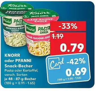 Kaufland Knorr Oder Pfanni Snack-becher Angebot