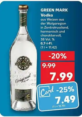 Kaufland Green Mark Vodka Angebot