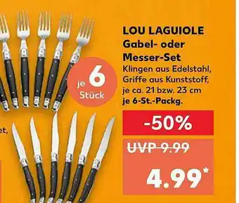 Kaufland Lou Laguiole Gabel- Oder Messer-set Angebot