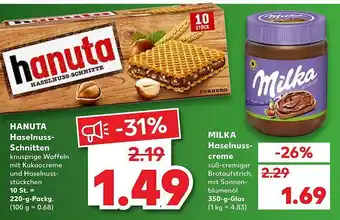 Kaufland Hanuta Haselnuss-schnitten Oder Milka Haselnusscreme Angebot