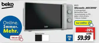 Lidl Beko Mikrowelle „moc20100“ Angebot