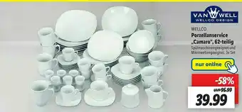 Lidl Wellco Porzellanservice „camaro“, 62-teilig Angebot