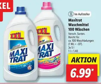 Lidl Maxitrat Waschmittel 100 Wäschen Angebot