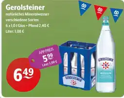 Getränke Hoffmann Gerolsteiner natürliches Mineralwasser Angebot