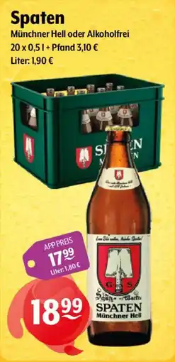 Getränke Hoffmann Spaten Münchner Hell Angebot