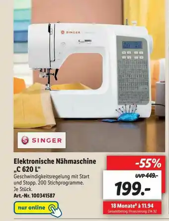 Lidl Elektronische Nähmaschine „c 620 L“ Angebot