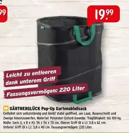 Raiffeisen Markt GÄRTNERGLÜCK Pop-Up Gartenabfallsack Angebot