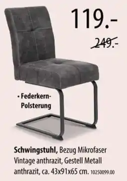 Franz Knuffmann Schwingstuhl, Bezug Mikrofaser Vintage anthrazit, Gestell Metall anthrazit Angebot