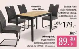 Franz Knuffmann Schwingstuhl, Bezug Mikrofaser dunkelgrau, Gestell Metall schwarz Angebot