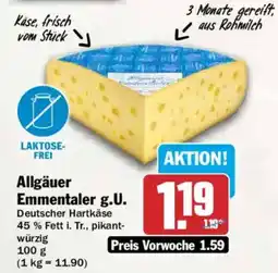AEZ Allgäuer Emmentaler g.U. Angebot