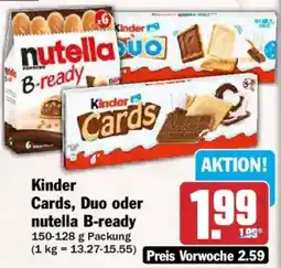 AEZ Kinder Cards, Duo oder nutella B-ready Angebot