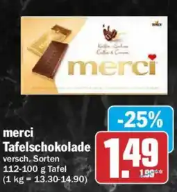 AEZ merci Tafelschokolade Angebot