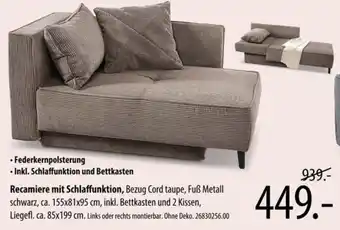Franz Knuffmann Recamiere mit Schlaffunktion Angebot