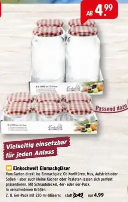 Raiffeisen Markt Einkochwelt Einmachgläser Angebot